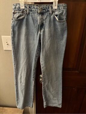 Y2K Women’s Polo by Ralph Lauren Light Blue Straight-Leg Jeans Size 4